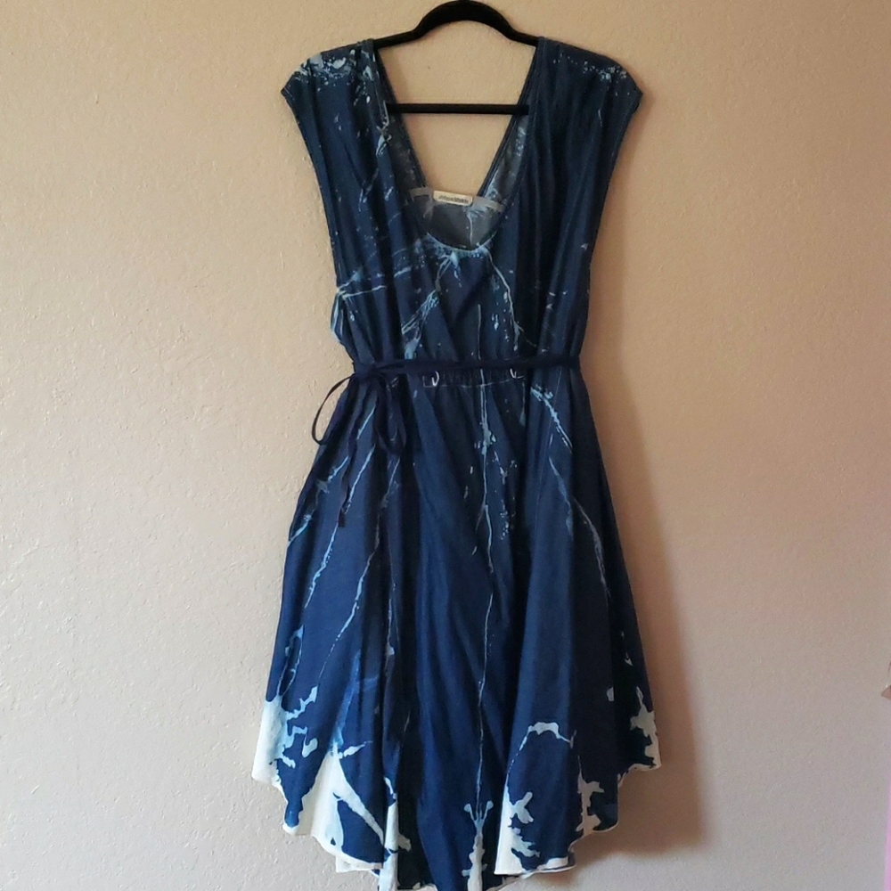 John & Mickie Bleach Denim Swing Dress XL